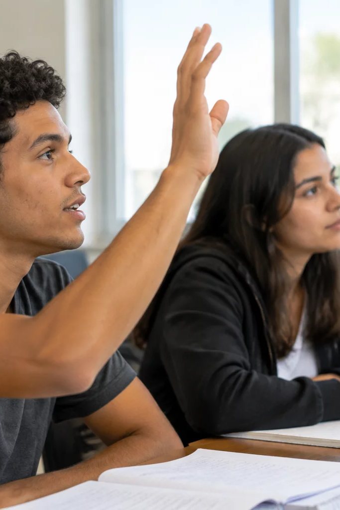 Dupla preparando a rodada com cadernos abertos e canetas marcadoras sobre a mesa